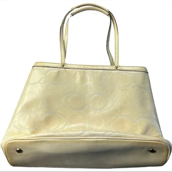 yellow coach purse- as is - Picture 2 of 12